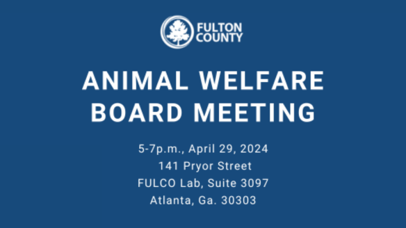 Animal Welfare Board Meeting Flyer April 29