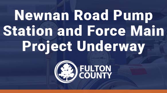 text with fulton logo and public works site in background